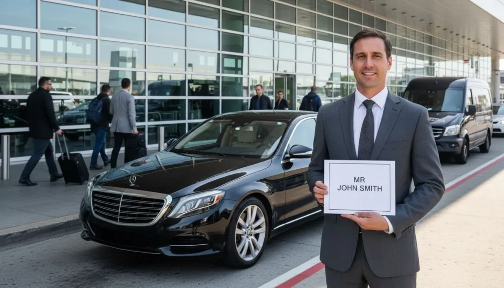 Verified airport chauffeur greeting passenger at Delhi airport meeting point