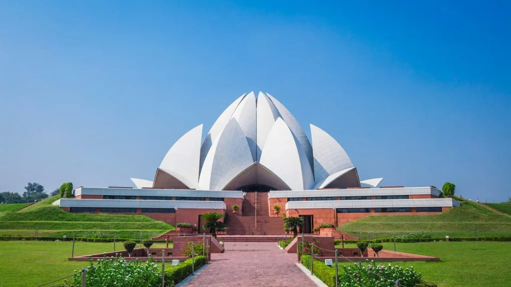 Lotus Temple Delhi Bahai House of Worship lotus shaped architecture