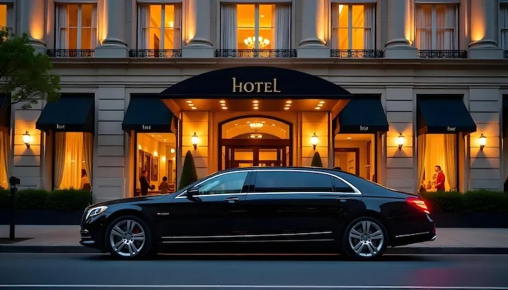 Luxury chauffeur-driven airport transfer by Suwish Global