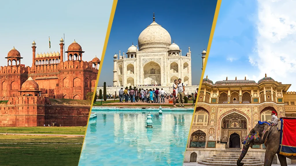 Golden Triangle India route with Delhi Agra Jaipur travel circuit