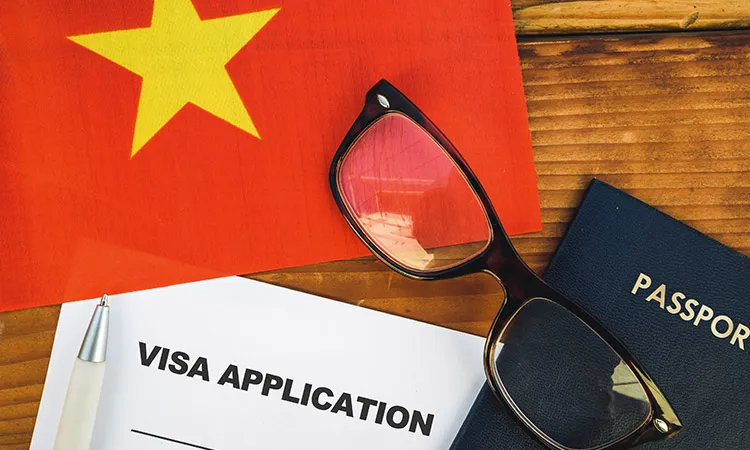 Travel consultant helping with Vietnam tourist visa application