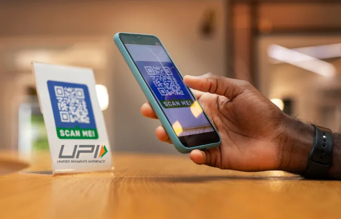 UPI QR payment at Sri Lanka hotel reception