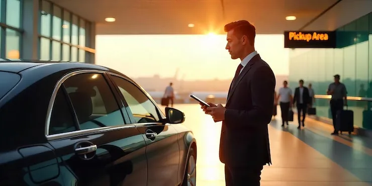 Corporate airport pickup service for business travelers