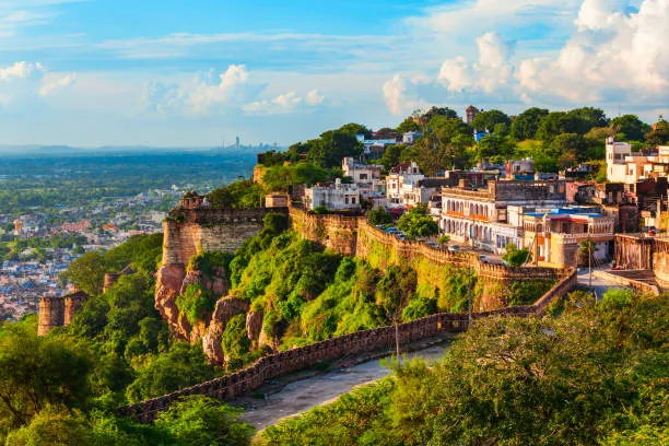 Historic Chittorgarh Fort in Rajasthan known as the largest fort complex in India