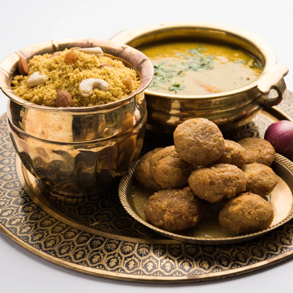 Delhi to Udaipur road trip pitstop at Rajasthani dhaba serving dal baati churma and laal maas